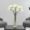 20" Mini Calla Lily Silk Flower Arrangement in Vase